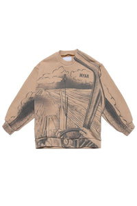 Sweatshirt à impression - Natural Beige