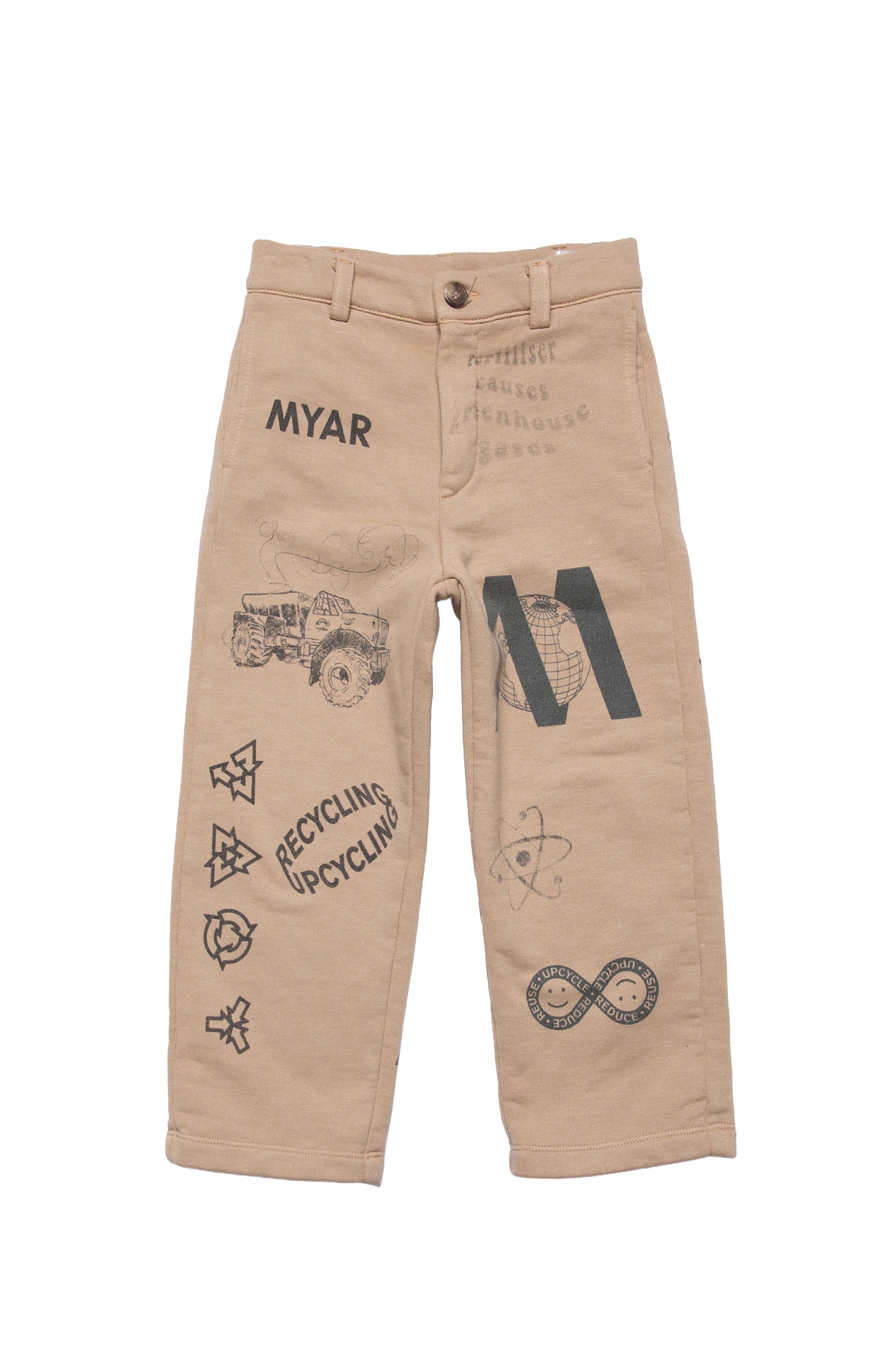 Printed tracksuit trousers - Natural Beige