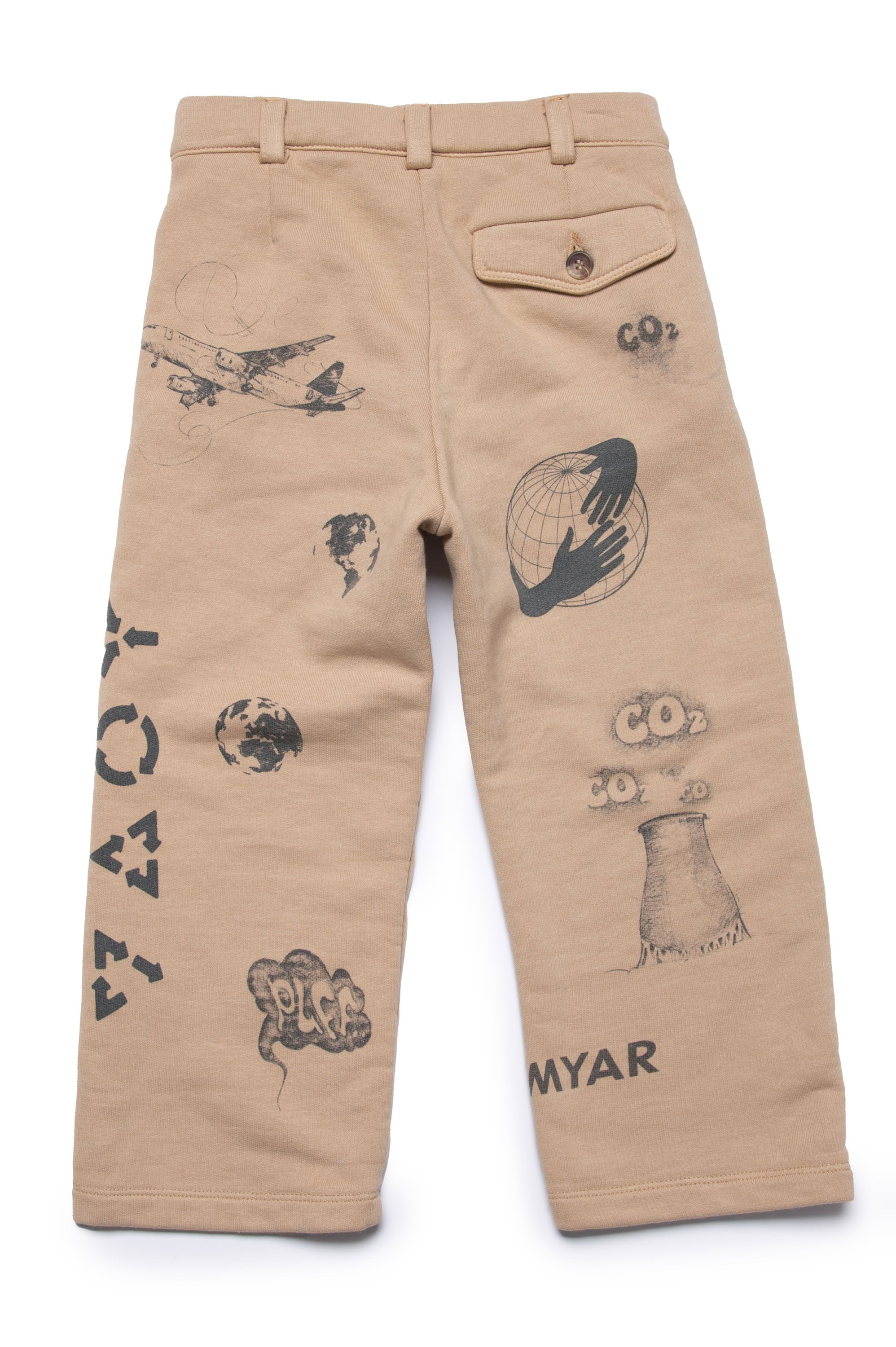 Printed tracksuit trousers - Natural Beige