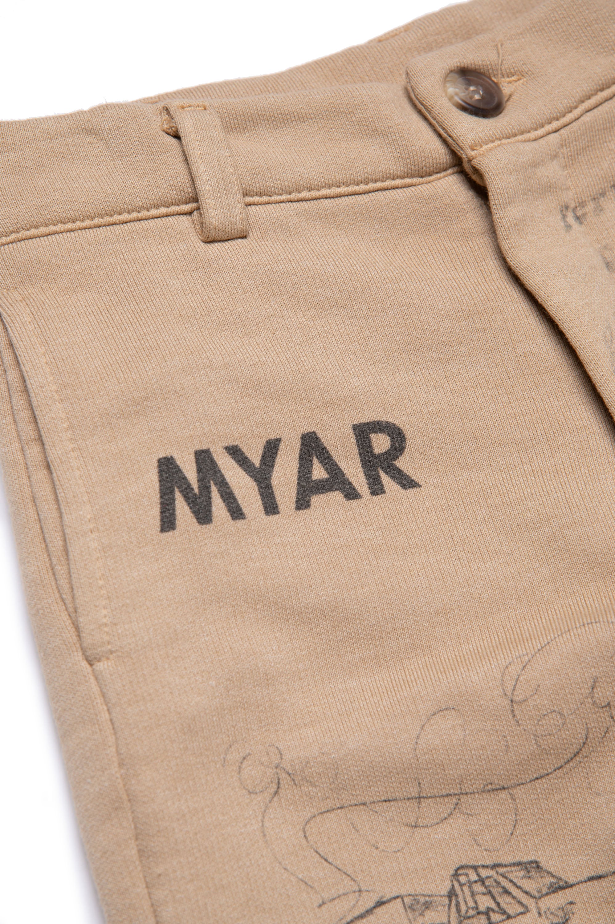 Printed tracksuit trousers - Natural Beige