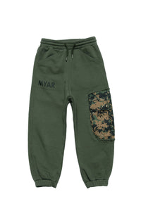 Printed tracksuit trousers - Army Green