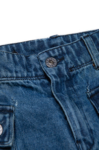 Pantalon délavé en denim - Denim