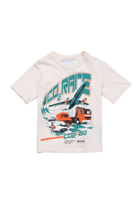 T-shirt à imprimé - Oat White
