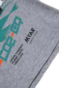 Print T-shirt - Silver Grey Melange