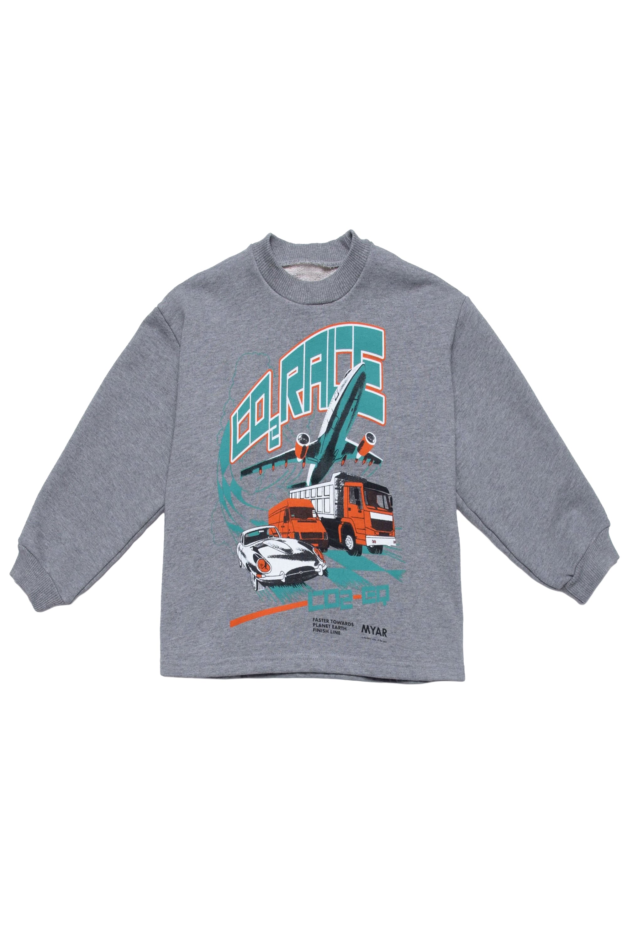 Printed sweatshirt - Silver Grey Melange