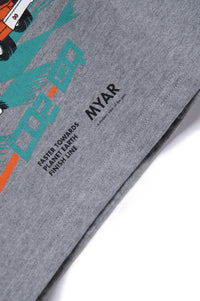 Printed sweatshirt - Silver Grey Melange