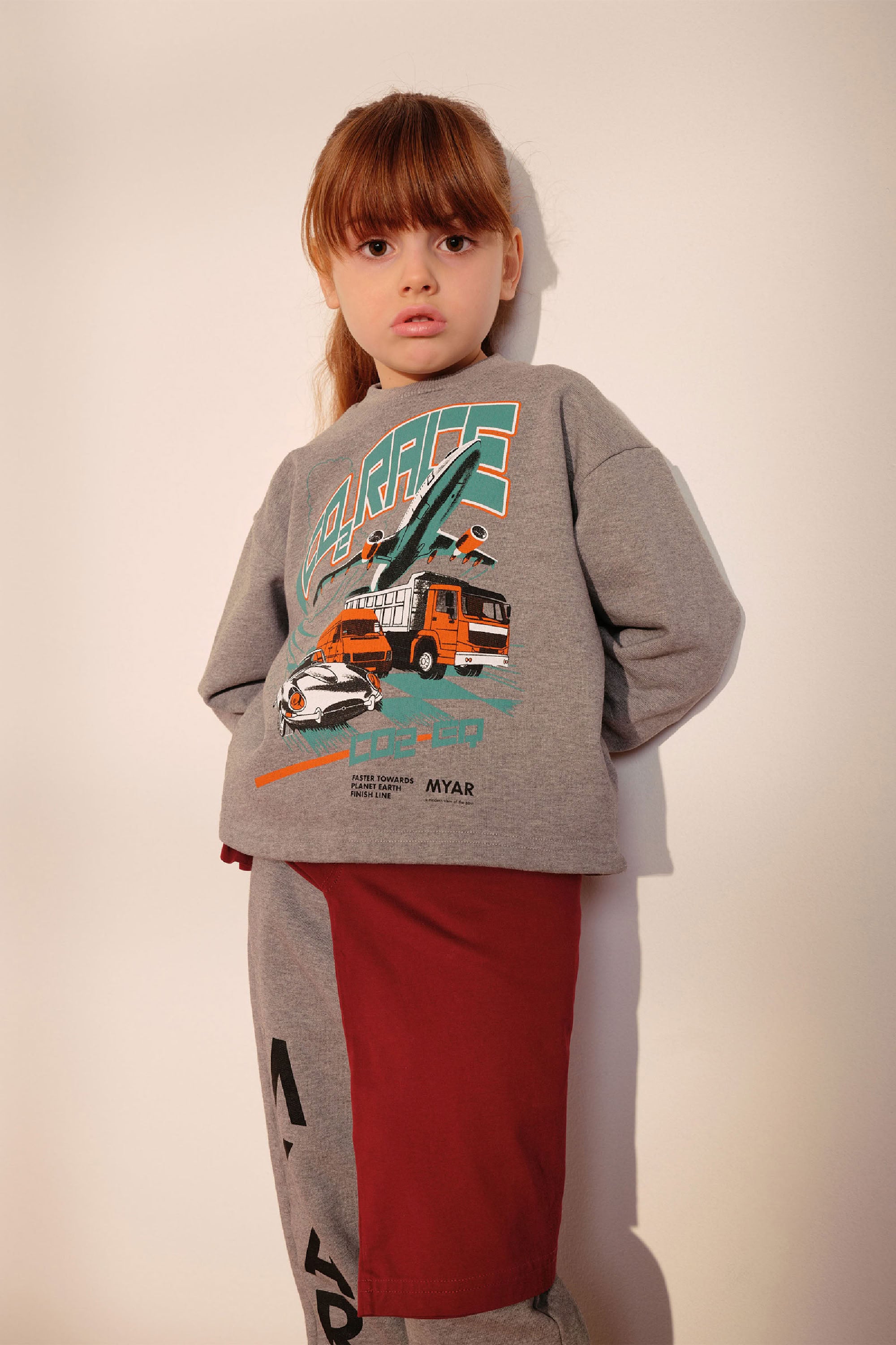 Printed sweatshirt - Silver Grey Melange