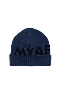Wool logo hat - Melange Blue