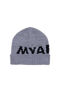 Wool logo hat - Silver Grey Melange