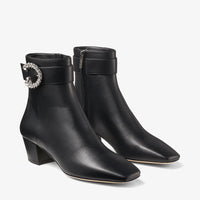 Bottines Myan 45 en cuir - Black & Crystal