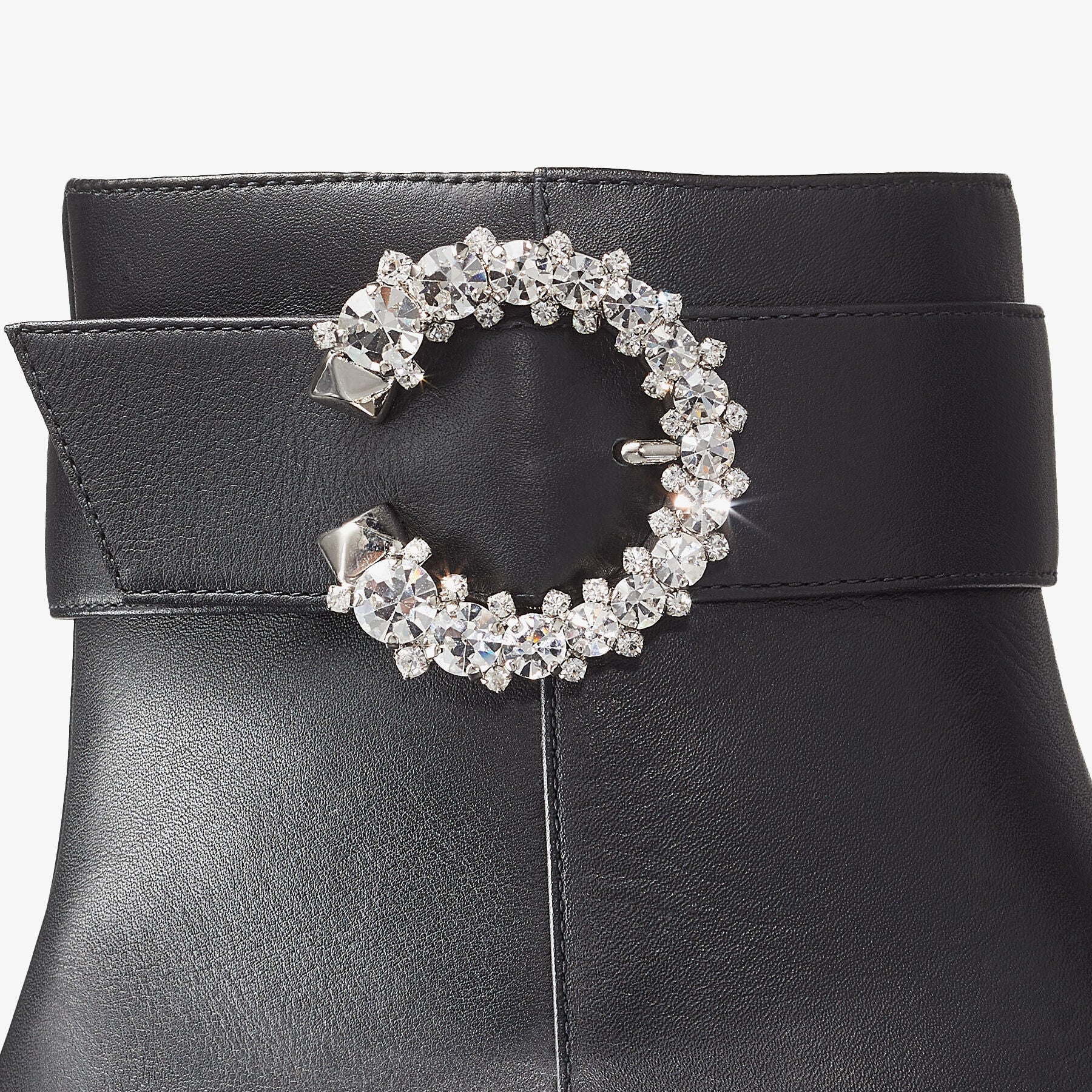 Bottines Myan 45 en cuir - Black & Crystal