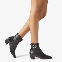Bottines Myan 45 en cuir - Black & Crystal