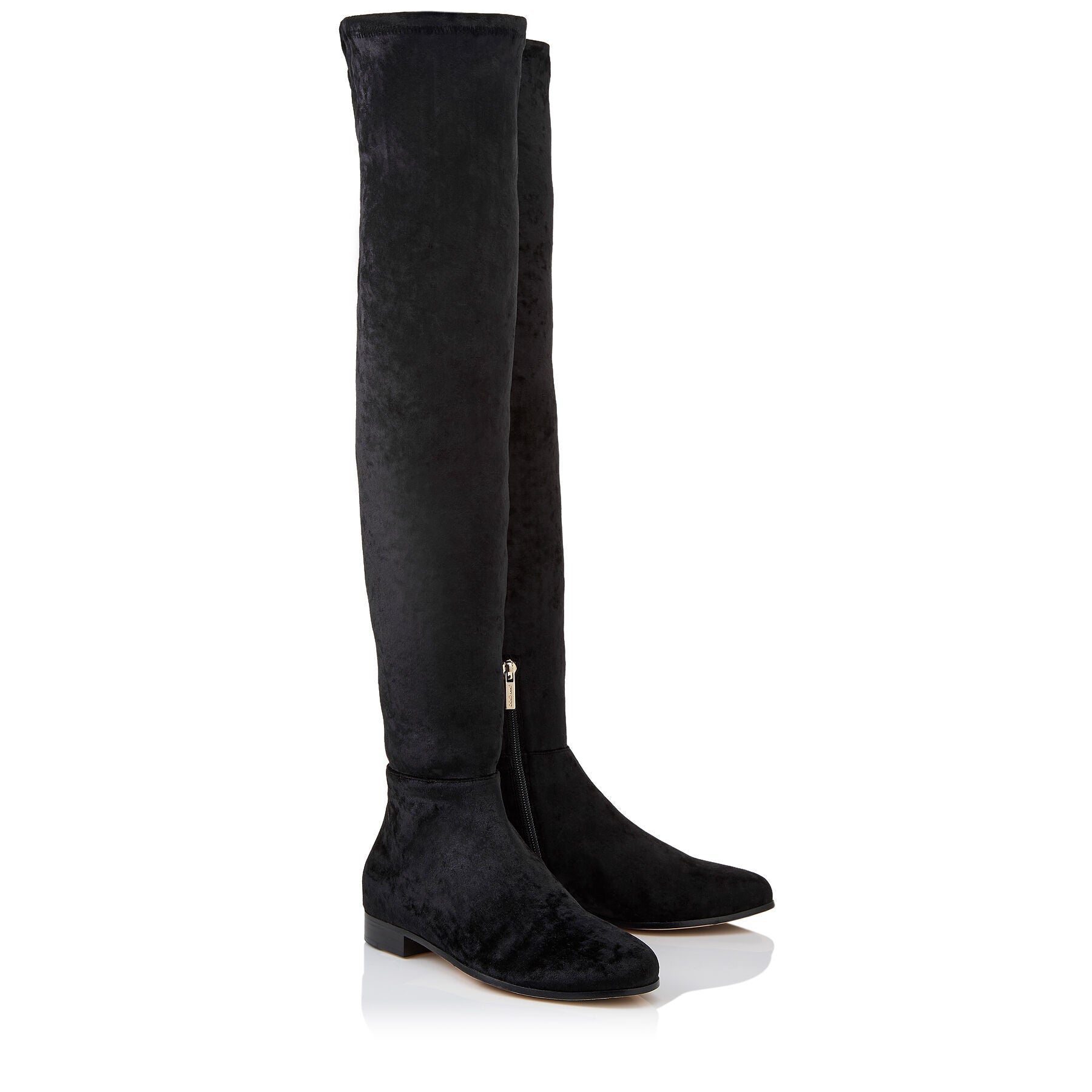 Myren stretch suede thigh boots - Black