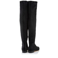 Myren stretch suede thigh boots - Black