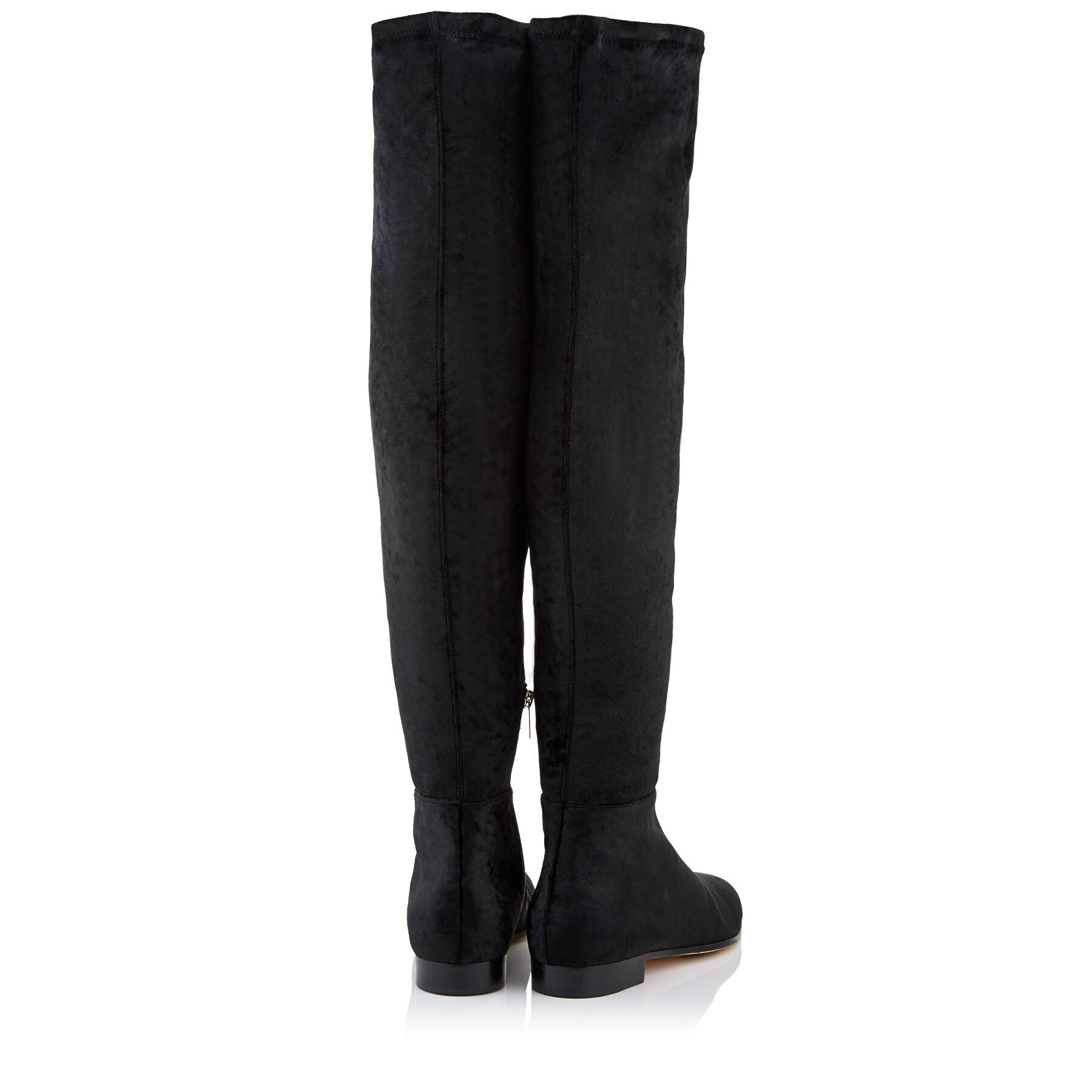 Myren stretch suede thigh boots - Black