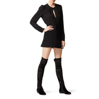 Myren stretch suede thigh boots - Black