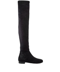 Myren stretch suede thigh boots - Black