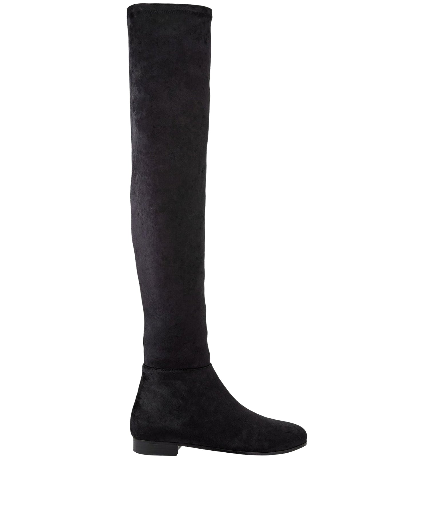 Myren stretch suede thigh boots - Black