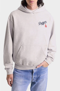 Sweat à capuche Dodgers Serif à poche - Heather Gray