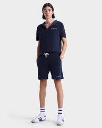 Eden Script Terry Short - Navy & White