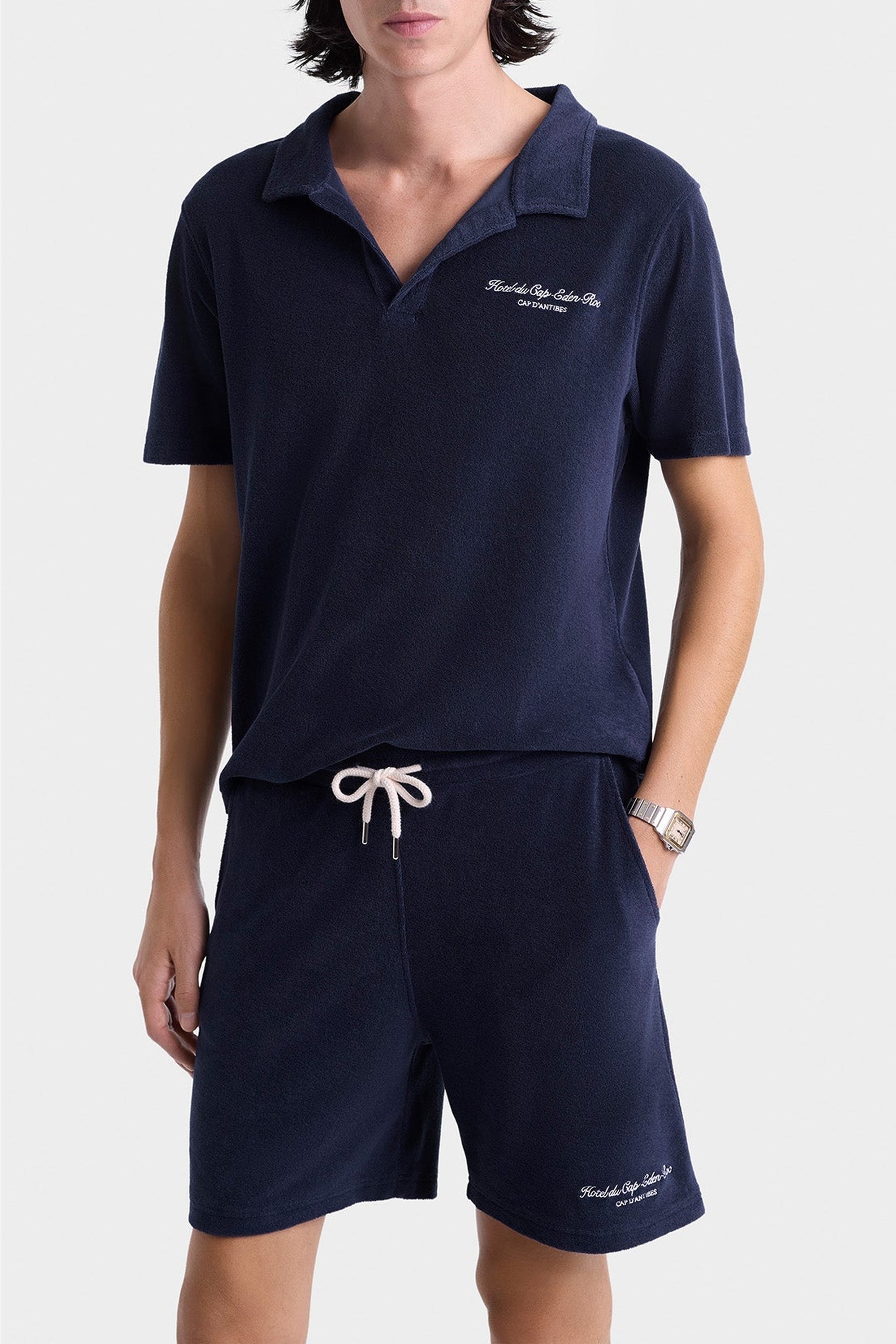 Bermuda Eden Script en velours - Dark Navy