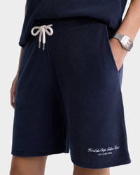Bermuda Eden Script en velours - Dark Navy