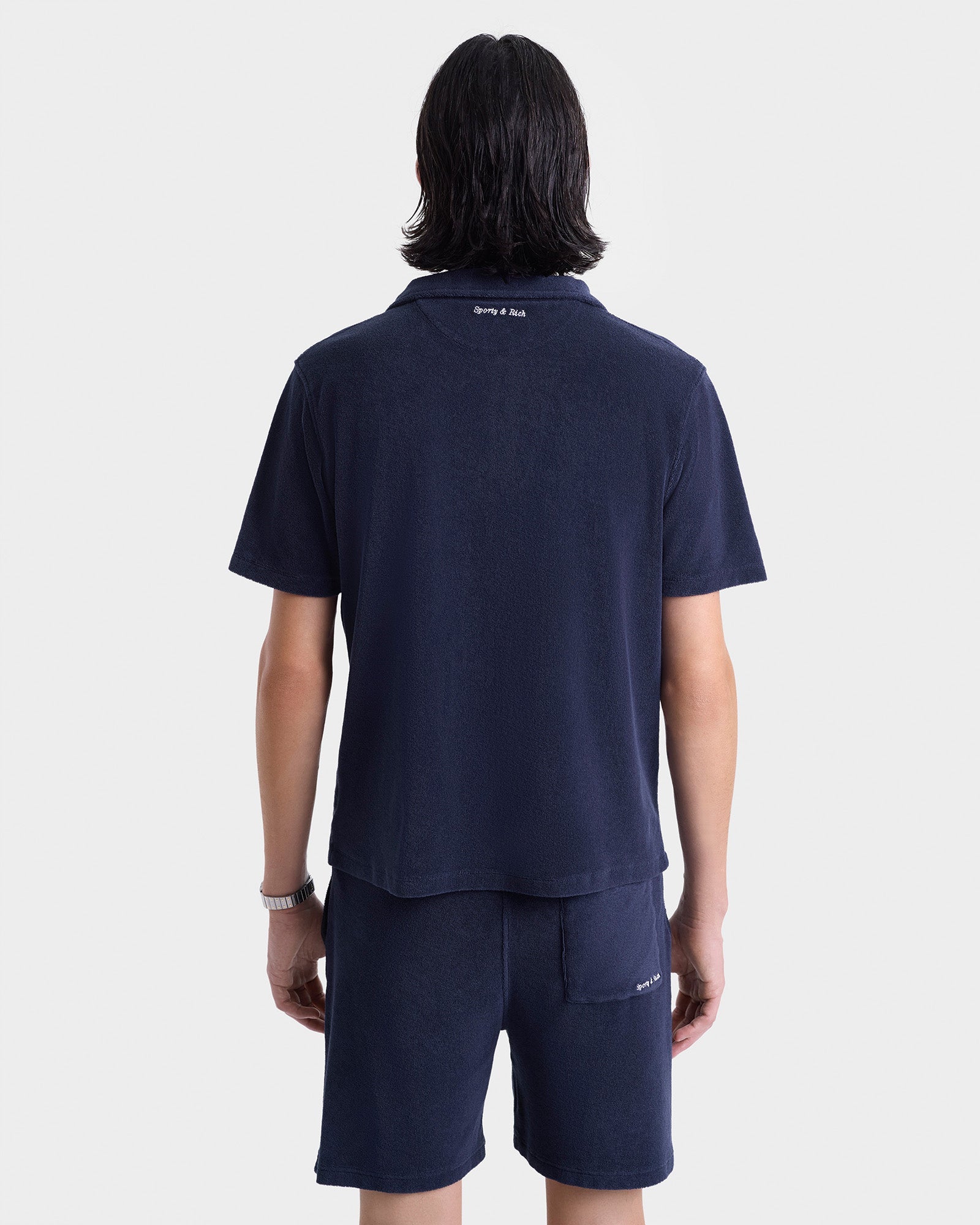 Bermuda Eden Script en velours - Dark Navy