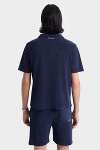 Eden Script Terry Short - Navy & White