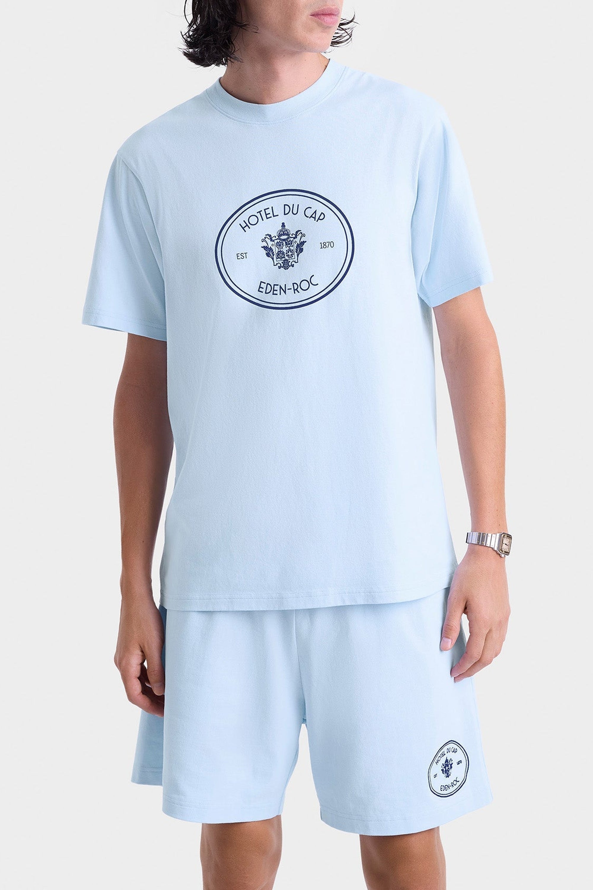 T-shirt Eden Crest avec écusson - Ciel