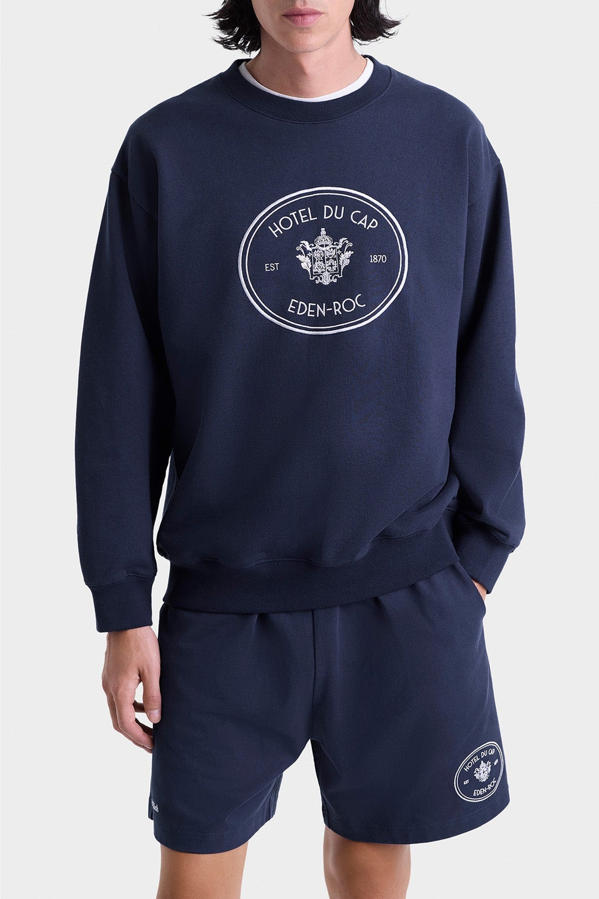 Eden Crest Sweatshirt with embroidery - Dark Navy