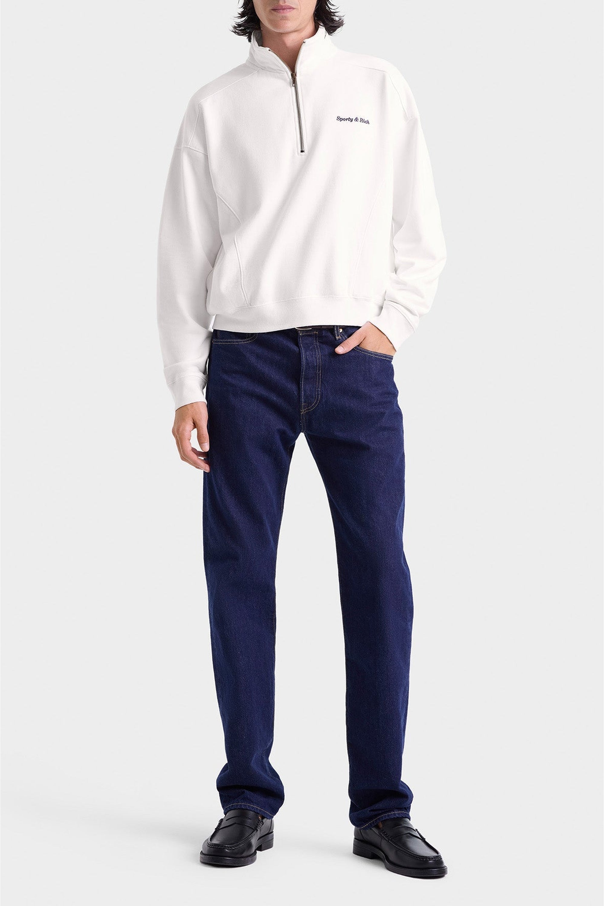 Sweatshirt Eden Crest à broderie - White
