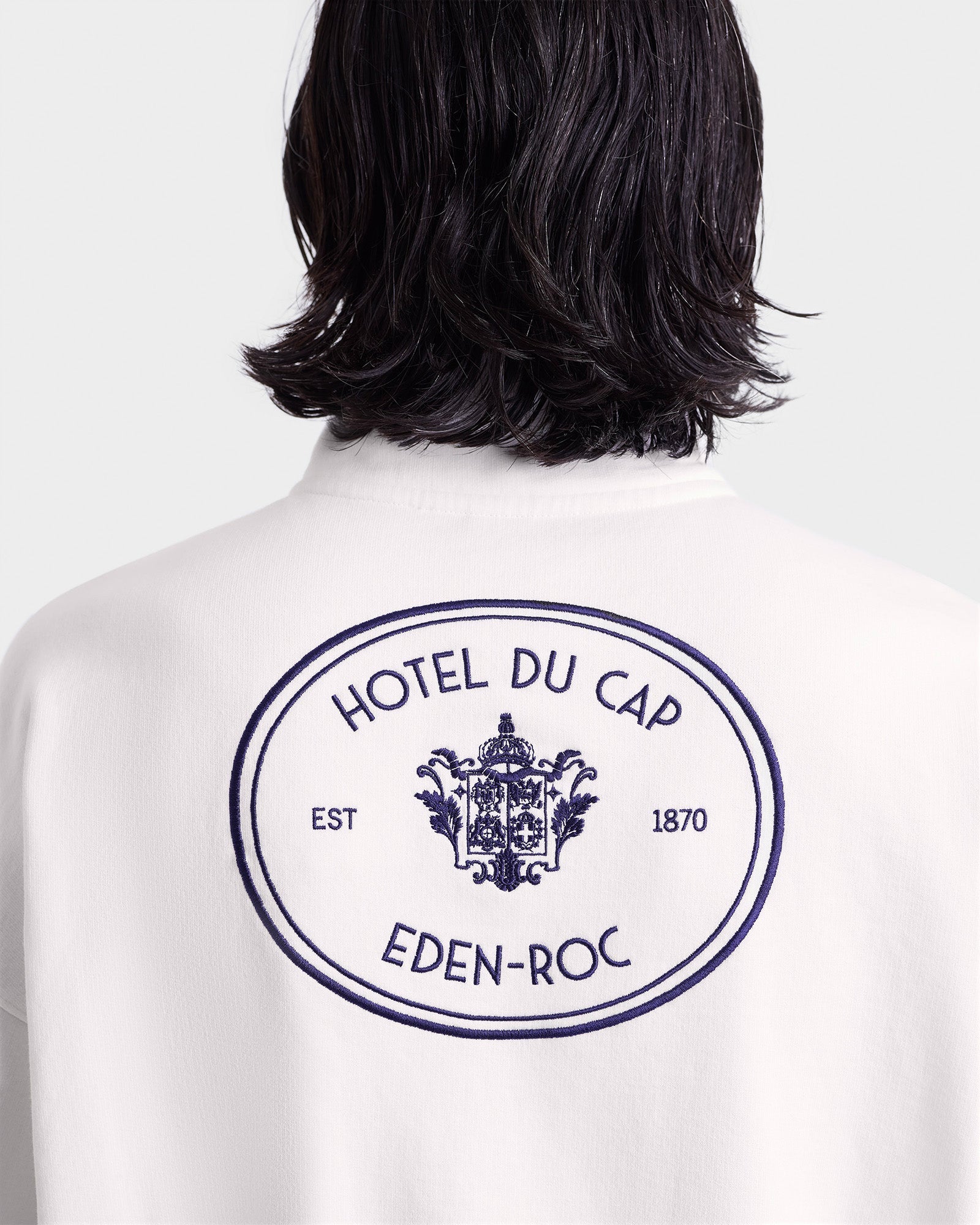 Sweatshirt Eden Crest à broderie - White