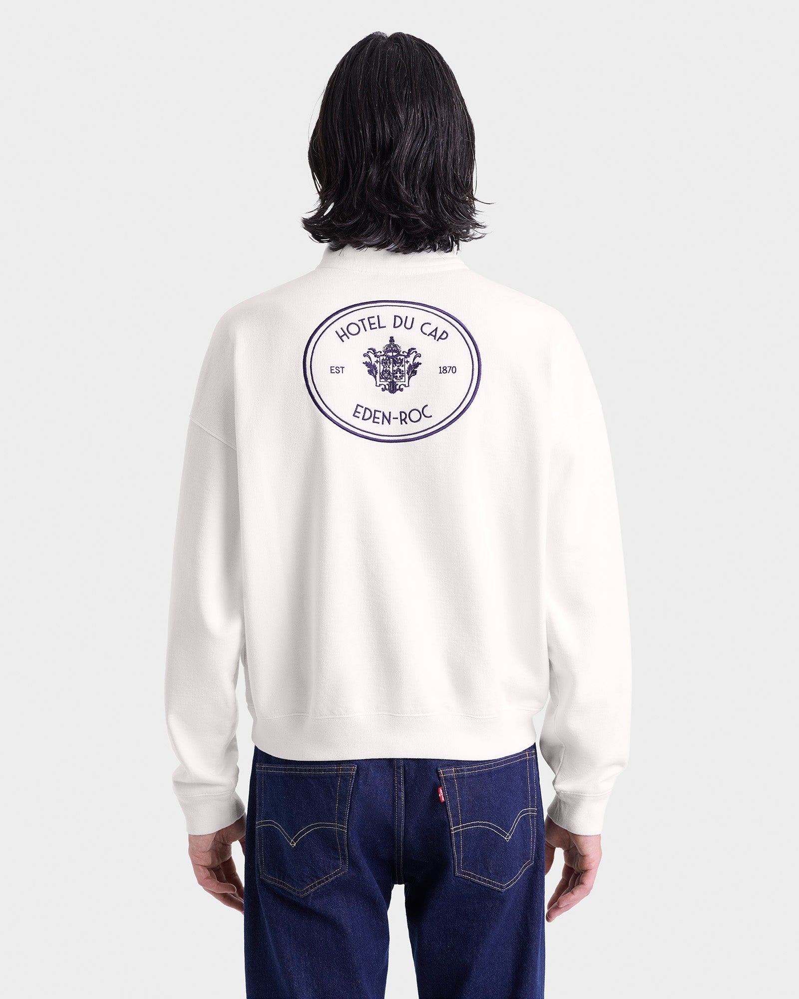 Eden Crest Sweatshirt with embroidery - White