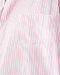 Chemise Eden Script oversize à rayures - Pink & White Stripe