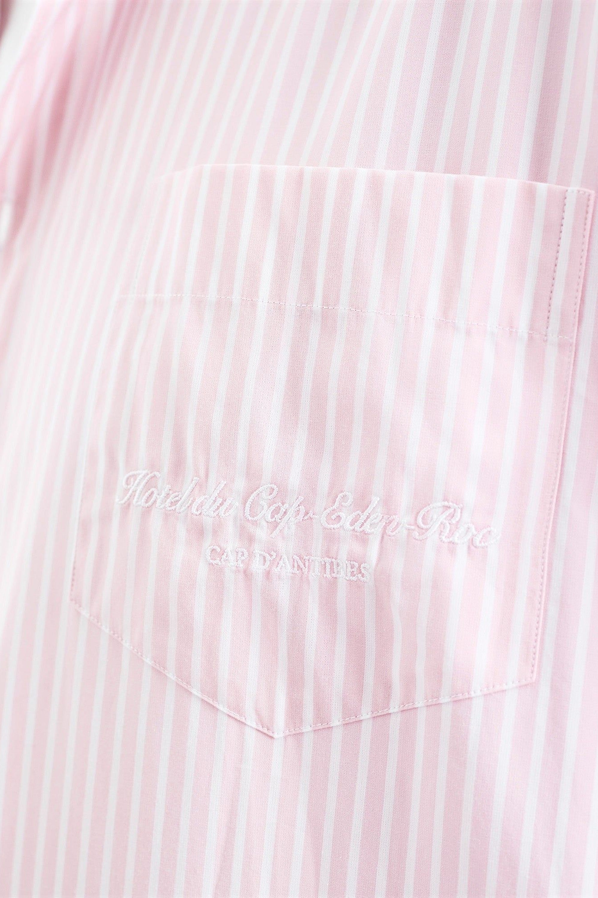 Chemise Eden Script oversize à rayures - Pink & White Stripe