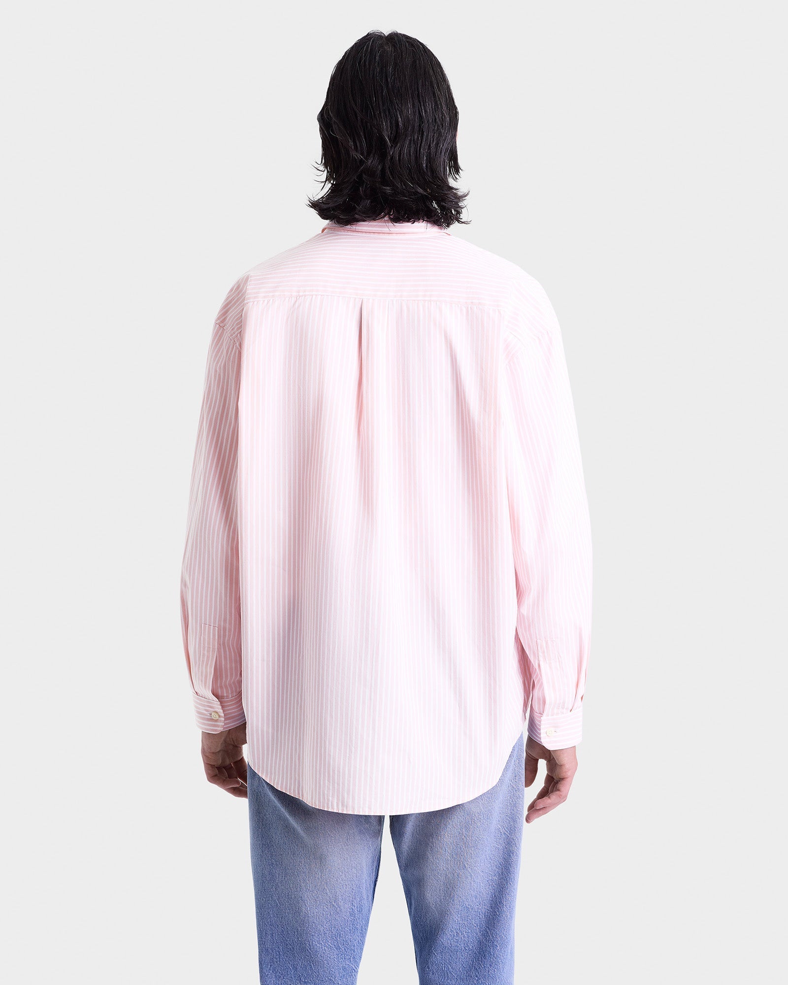 Chemise Eden Script oversize à rayures - Pink & White Stripe