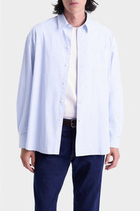 Chemise Eden Script oversize à rayures - Blue & White Stripe