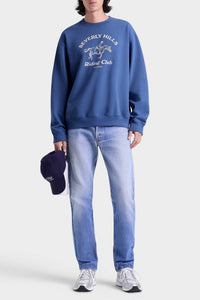BH Riding Club Crewneck - Pier Blue & Ecru