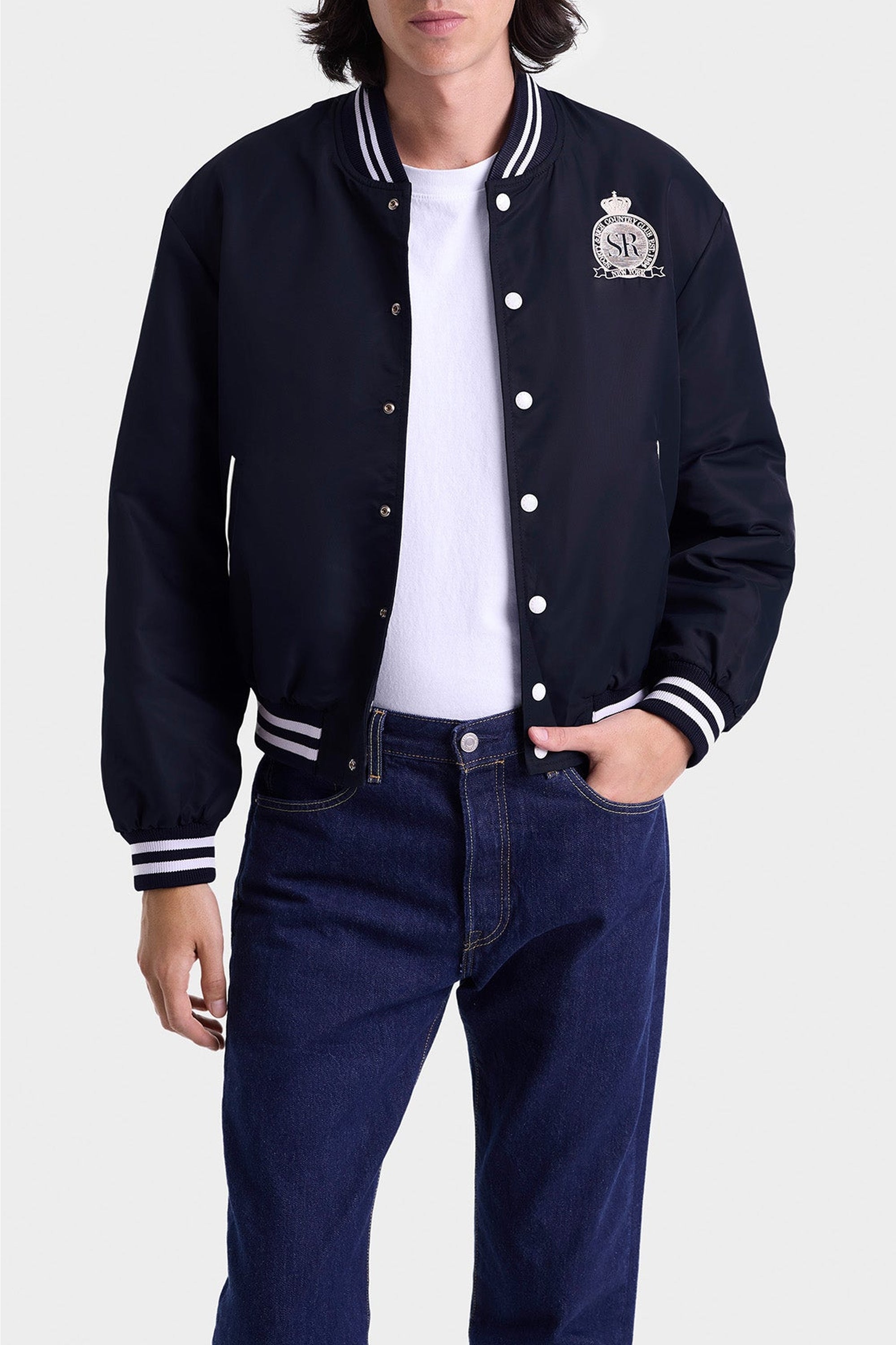 Veste bomber Varsity - Dark Navy