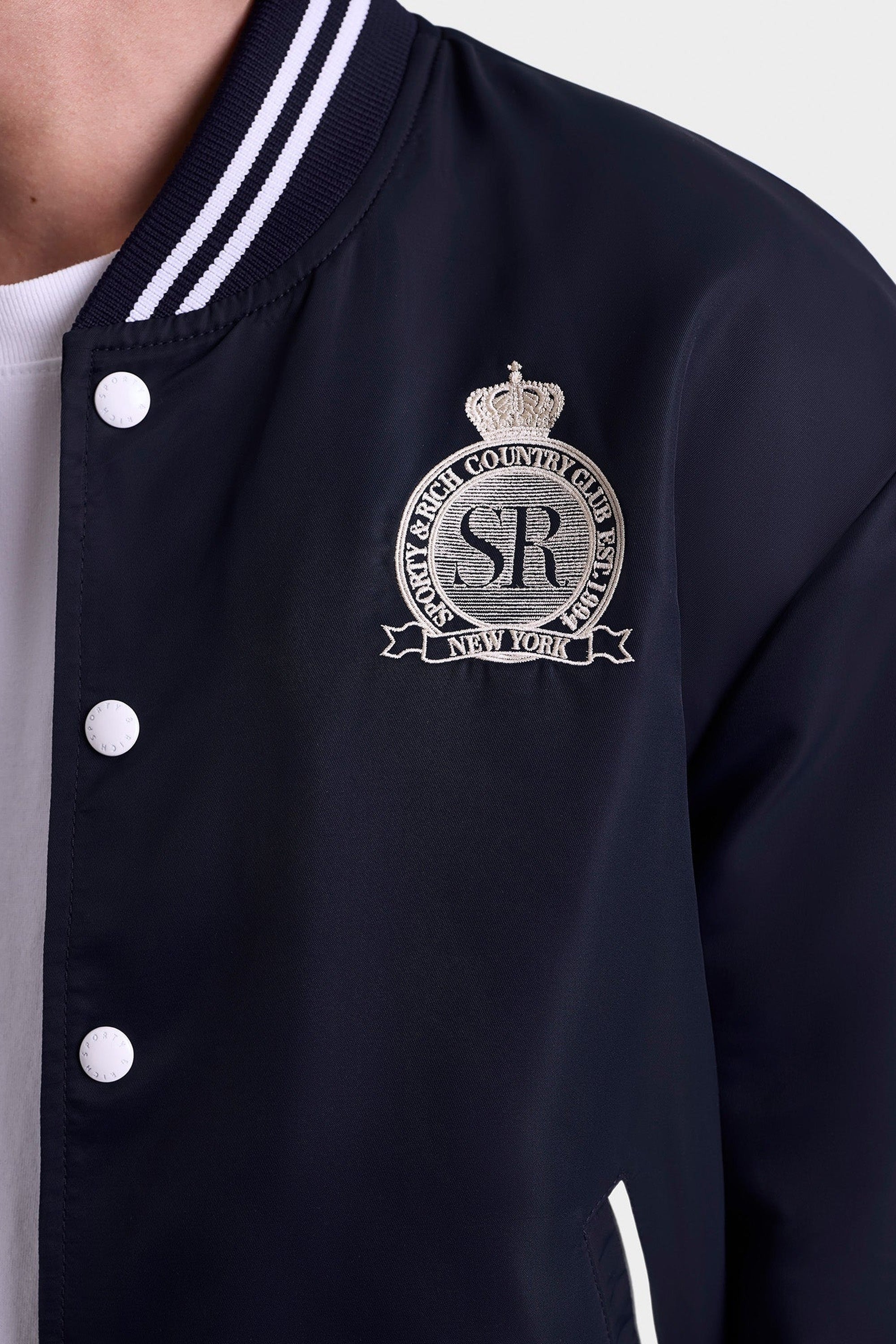 Veste universitaire Royal Club - Bleu Marine & Blanc