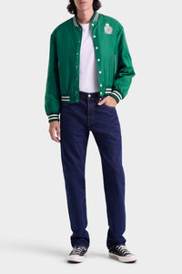 Veste bomber Varsity en satin - Spring Green