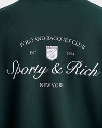 T-shirt à col rond Syracuse - Vert forêt/Blanc