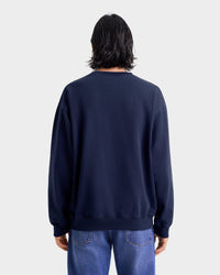 Pull à col rond Yale Ivy - Bleu marine/Blanc
