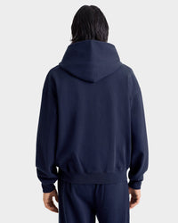 Sweat à capuche zippé Yale Classic - Bleu marine/Blanc