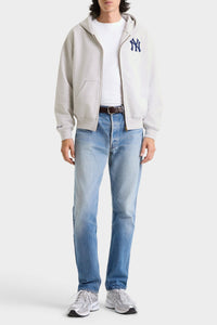 Sweatshirt zippé Heritage Yankees Serif - Gris Chiné & Bleu Marine