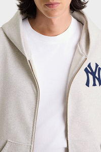 Sweatshirt zippé Heritage Yankees Serif - Gris Chiné & Bleu Marine