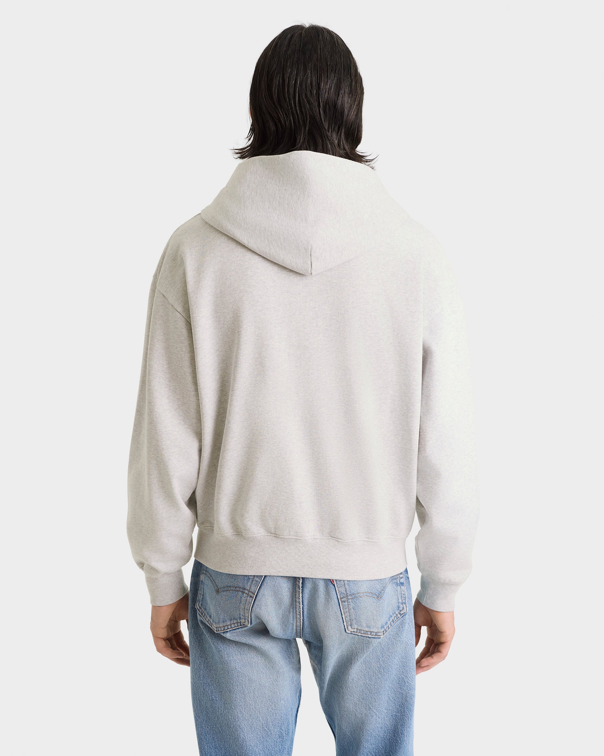 Sweat à capuche zippé Heritage Yankees Serif - Gris chiné/Bleu marine