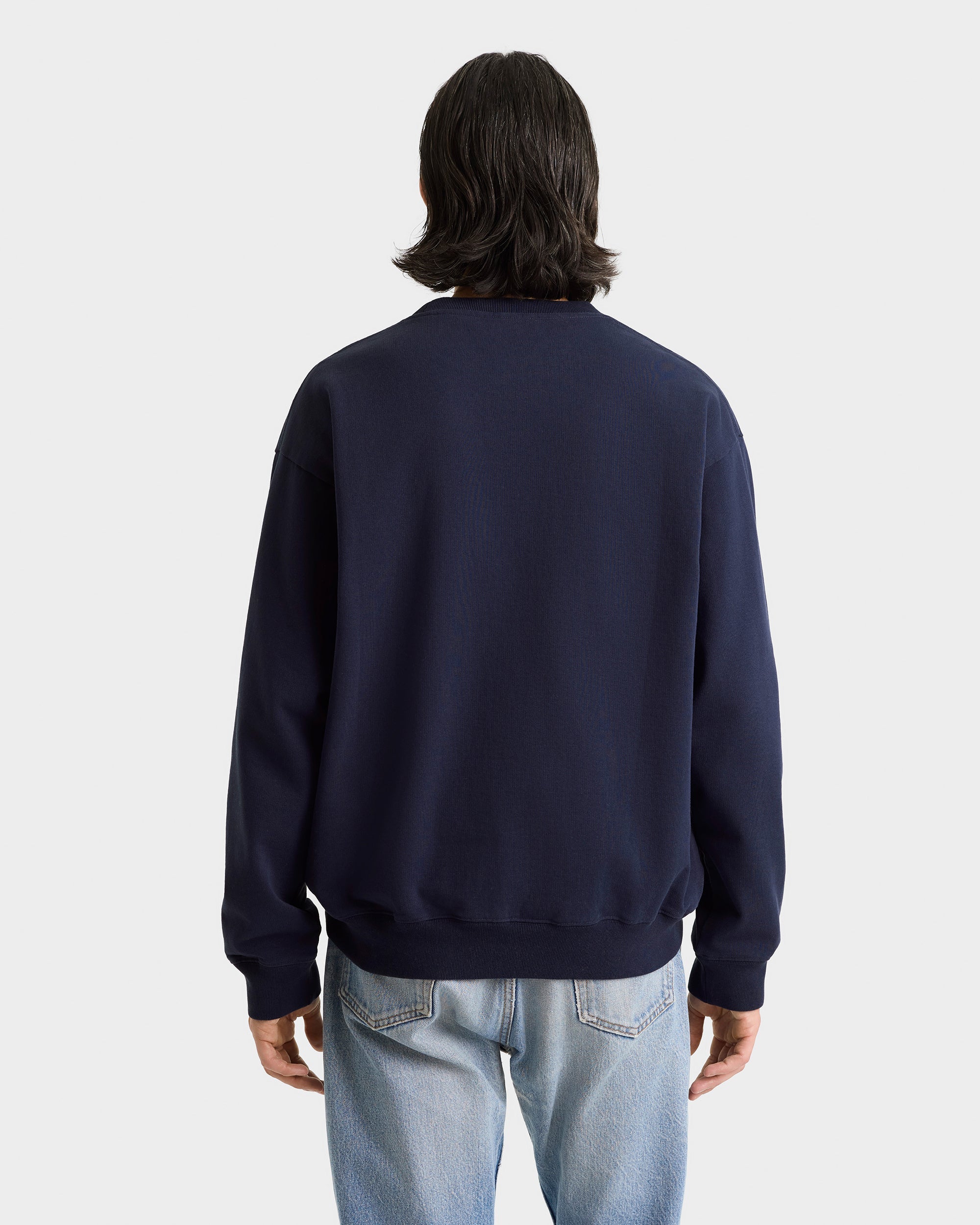Pull à col rond Heritage Yankees Serif - Bleu marine/Blanc