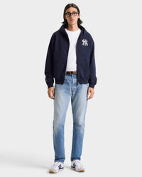 Sweat à capuche zippé Heritage Yankees Serif - Bleu marine/Blanc