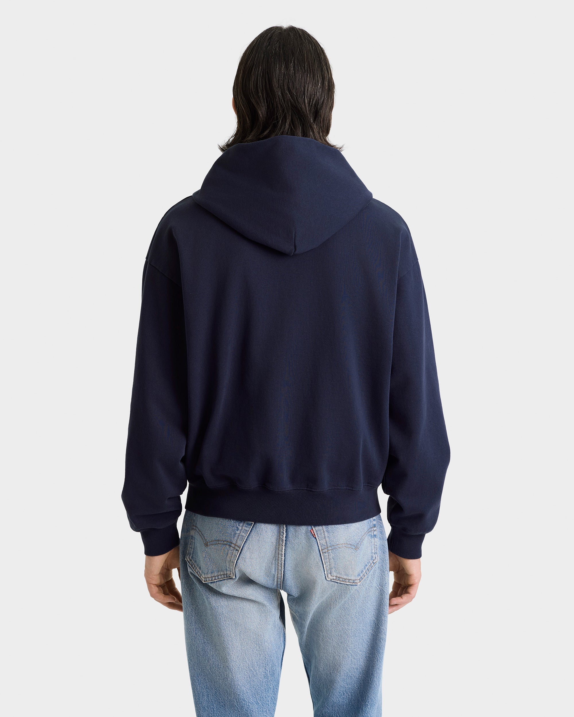 Sweat à capuche zippé Heritage Yankees Serif - Bleu marine/Blanc